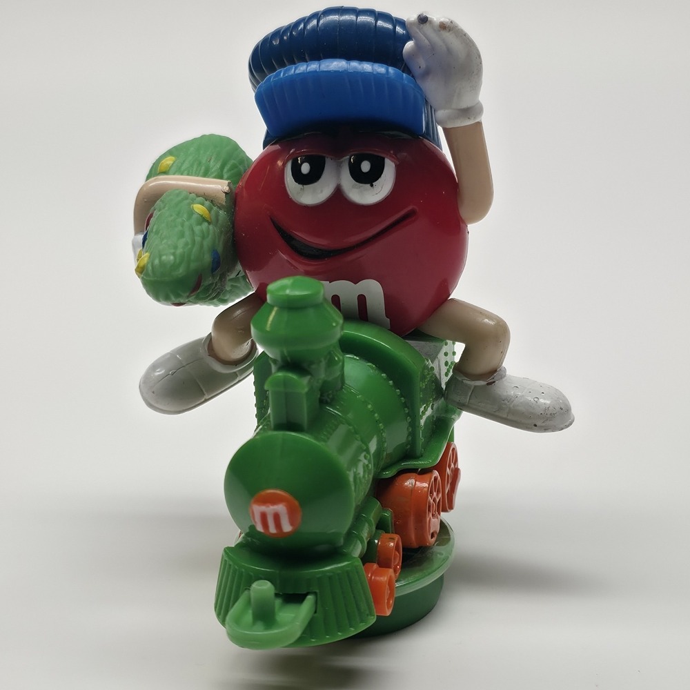 Mars 2002 M&M Series 1 Train Red Character Christmas Tree Engine Toy Figure